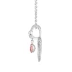 ETERNAL BLUSH COLLECTION 14K WHITE GOLD 3/4CT ROUND DIAMOND LADIES PENDANT WITH CHAIN (ROUND PINK) - Image 3