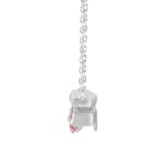 ETERNAL BLUSH COLLECTION 14K WHITE GOLD 5/8CT ROUND DIAMOND LADIES PENDANT (ROUND PINK) - Image 2