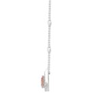 ETERNAL BLUSH COLLECTION LADIES NECKLACE 3/4CT ROUND/PEAR DIAMOND 14K WHITE GOLD (CENTER STONE PINK PEAR DIAMOND 1/2CT) - Image 2