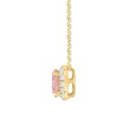ETERNAL BLUSH COLLECTION LADIES PENDANT 1 1/4CT ROUND/OVAL DIAMOND 14K YELLOW GOLD WITH CHAIN (CENTER STONE PINK OVAL DIAMOND 1CT) - Image 2