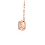 ETERNAL BLUSH COLLECTION LADIES PENDANT 1 1/5CT ROUND/EMERALD DIAMOND 14K ROSE GOLD WITH CHAIN (CENTER STONE PINK EMERALD DIAMOND 1CT) - Image 2