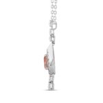 ETERNAL BLUSH COLLECTION LADIES PENDANT 3/4CT ROUND/PEAR DIAMOND 14K WHITE GOLD WITH CHAIN (CENTER STONE PINK PEAR DIAMOND 1/2CT) - Image 2
