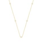LADIES NECKLACE 1 1/2CT ROUND DIAMOND 14K YELLOW GOLD