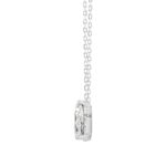 LADIES NECKLACE 1 1/2CT ROUND/PEAR DIAMOND 14K WHITE GOLD - Image 2