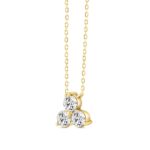 LADIES NECKLACE 1/2CT ROUND DIAMOND 18K YELLOW GOLD - Image 3