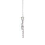 LADIES PENDANT 1 1/2CT ROUND/BAGUETTE/PEAR DIAMOND 14K WHITE GOLD - Image 2