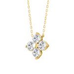 LADIES PENDANT 1CT ROUND DIAMOND 14K YELLOW GOLD - Image 3
