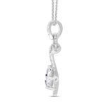 LADIES PENDANT 3/4CT ROUND/PRINCESS DIAMOND 14K WHITE GOLD - Image 3