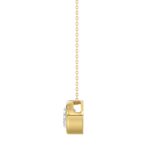 LADIES SOLITAIRE PENDANT 1CT OVAL DIAMOND 14K YELLOW GOLD - Image 2