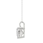 LADIES SOLITAIRE PENDANT 2 1/2CT HEART DIAMOND 14K WHITE GOLD - Image 2