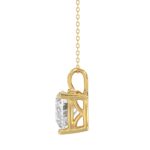 LADIES SOLITAIRE PENDANT 4.00CT HEART DIAMOND 14K YELLOW GOLD - Image 2