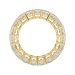 14K Yellow Gold 4 3/4Ct Princess Cut Diamond Eternity Band For Women Full Eternity Wedding Band (Color F-G -Clarity Vs1/Vs2) - Image 2
