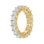 14K Yellow Gold 4 3/4Ct Princess Cut Diamond Eternity Band For Women Full Eternity Wedding Band (Color F-G -Clarity Vs1/Vs2) - Image 3