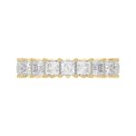 14K Yellow Gold 4 3/4Ct Princess Cut Diamond Eternity Band For Women Full Eternity Wedding Band (Color F-G -Clarity Vs1/Vs2) - Image 5