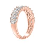 14K ROSE GOLD 1 1/2CT ROUND/MARQUISE DIAMOND LADIES BAND - Image 3