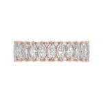 14K ROSE GOLD 1 1/2CT ROUND/MARQUISE DIAMOND LADIES BAND - Image 5