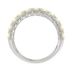 14K WHITE GOLD 3 1/2CT ROUND/YELLOW RADIANT DIAMOND LADIES BAND - Image 2