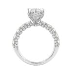 14K White Gold 5 1/2Ct Marquise Cut & Round Diamond Engagement Ring Women Bridal Wedding Ring 4Ct Marquise Center Stone (Color F-G -Clarity Vs1/Vs2) - Image 2