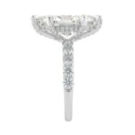 14K White Gold 5 1/2Ct Marquise Cut & Round Diamond Engagement Ring Women Bridal Wedding Ring 4Ct Marquise Center Stone (Color F-G -Clarity Vs1/Vs2) - Image 3