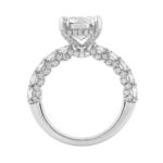 14K White Gold 5 1/2Ct Radiant Cut & Round Diamond Engagement Ring Women Bridal Wedding Ring 4Ct Radiant Center Stone (Color F-G -Clarity Vs1/Vs2) - Image 2