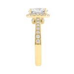 14K Yellow Gold 3 1/2Ct Round Brilliant Diamond Hidden Halo Engagement Ring Fashion Bridal Ring For Women 3Ct Round Center Stone (Color F-G -Clarity V - Image 3