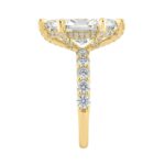 14K Yellow Gold 5 1/2Ct Marquise Cut & Round Diamond Engagement Ring Women Bridal Wedding Ring 4Ct Marquise Center Stone (Color F-G -Clarity Vs1/Vs2) - Image 3