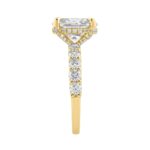 14K Yellow Gold 5 1/2Ct Oval & Round Diamond Engagement Ring Women Bridal Wedding Ring 4Ct Oval Center Stone (Color F-G -Clarity Vs1/Vs2) - Image 3