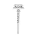 Elegance 14K White Gold 3 1/2Ct Round Diamond Bridal Ring Timeless Engagement Ring For Women 3Ct Round Center Stone (Color F-G -Clarity Vs1/Vs2) - Image 3