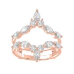 LADIES ENHANCERS RING 1 1/4CT ROUND/MARQUISE DIAMOND 14K ROSE GOLD