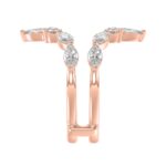 LADIES ENHANCERS RING 1 1/4CT ROUND/MARQUISE DIAMOND 14K ROSE GOLD - Image 4