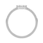 10K White Gold 1/4Ct Round Diamond Classic Ring For Women Elegant Everyday Jewelry - Image 2