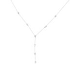 10K White Gold Lab Brown Diamond Necklace 1/2Ct Round Pear Oval Cut Drop Necklace For Ladies, Elegant Modern Jewelry (Color F-G -Clarity Vs1/Vs2) - Image 3