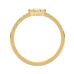 10K Yellow Gold 1/4Ct Round Diamond Classic Ring For Women Elegant Everyday Jewelry - Image 2