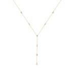 10K Yellow Gold Lab Brown Diamond Necklace 1/2Ct Round Pear Oval Cut Drop Necklace For Ladies, Elegant Modern Jewelry (Color F-G -Clarity Vs1/Vs2) - Image 3