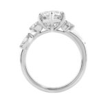 14K White Gold 5 1/2Ct Lab-Grown Diamond Engagement Ring For Women 5Ct Marquise Center Stone With Round Side Stones, Luxury Bridal Ring (Color F-G -Cl - Image 2