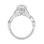 14K White Gold Radiant Cut Diamond Ring 4 1/5Ct  With Marquise Side Stones Ladies Engagement Ring 3Ct Radiant Center Stone (Color F-G -Clarity Vs1/Vs2 - Image 2