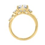 14K Yellow Gold 5 1/2Ct Lab-Grown Diamond Engagement Ring For Women 5Ct Marquise Center Stone With Round Side Stones, Luxury Bridal Ring (Color F-G -C - Image 2