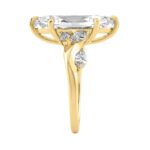 14K Yellow Gold 5 1/2Ct Lab-Grown Diamond Engagement Ring For Women 5Ct Marquise Center Stone With Round Side Stones, Luxury Bridal Ring (Color F-G -C - Image 3