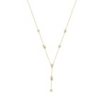 14K Yellow Gold Lab Brown Diamond Necklace 1 1/2Ct Round Pear Marquise Cut Drop Necklace For Ladies, Elegant Modern Jewelry (Color F-G -Clarity Vs1/Vs - Image 3