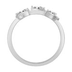 Elegant 10K White Gold Lab-Grown Diamond Classic Ladies Ring 1/3Ct Round & Marquise Diamond Fashion Design (Color F-G -Clarity Vs1/Vs2) - Image 2