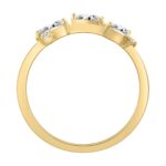 Elegant 10K Yellow Gold Lab-Grown Diamond Classic Ladies Ring 1/3Ct Round & Marquise Diamond Fashion Design (Color F-G -Clarity Vs1/Vs2) - Image 2