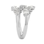 Elegant 14K White Gold 1 1/2Ct Diamond Ring Mixed Cuts: Round, Marquise, Pear, Emerald & Oval, Women Fashion Jewelry (Color F-G -Clarity Vs1/Vs2) - Image 3