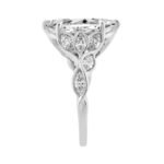 Elegant 14K White Gold 4 1/5Ct Marquise Diamond Ring Women Fashion Engagement Ring (Color F-G -Clarity Vs1/Vs2) - Image 3