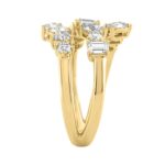 Elegant 14K Yellow Gold 1 1/2Ct Diamond Ring Mixed Cuts: Round, Marquise, Pear, Emerald & Oval, Women?S Fashion Jewelry (Color F-G -Clarity Vs1/Vs2) - Image 3