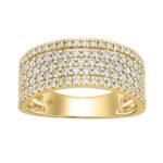 Elegant 14K Yellow Gold 1.00Ct Round Diamond Band Women Classic Band Jewelry (Color F-G -Clarity Vs1/Vs2)
