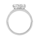Luxury 14K White Gold 1 3/4Ct Lab Grown Diamond Ring 1 1/2Ct Oval Center And Round Diamond Ladies Engagement Ring (Color F-G -Clarity Vs1/Vs2) - Image 2