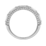 Luxury 2.00Ct 14K White Gold Lab-Grown Diamond Anniversary Ladies Ring Radiant Center & Round Side Diamonds (Color F-G -Clarity Vs1/Vs2) - Image 2