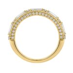 Luxury 2.00Ct 14K Yellow Gold Lab-Grown Diamond Anniversary Ladies Ring Radiant Center & Round Side Diamonds (Color F-G -Clarity Vs1/Vs2) - Image 2
