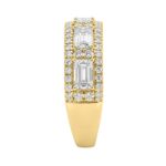 Luxury 2.00Ct 14K Yellow Gold Lab-Grown Diamond Anniversary Ladies Ring Radiant Center & Round Side Diamonds (Color F-G -Clarity Vs1/Vs2) - Image 3