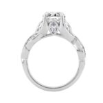 Ladies 14K White Gold 4 1/5Ct Multi-Shape Diamond Engagement Ring Round, Oval & Marquise With Side Stones 3Ct Oval Center Stone (Color F-G -Clarit - Image 2